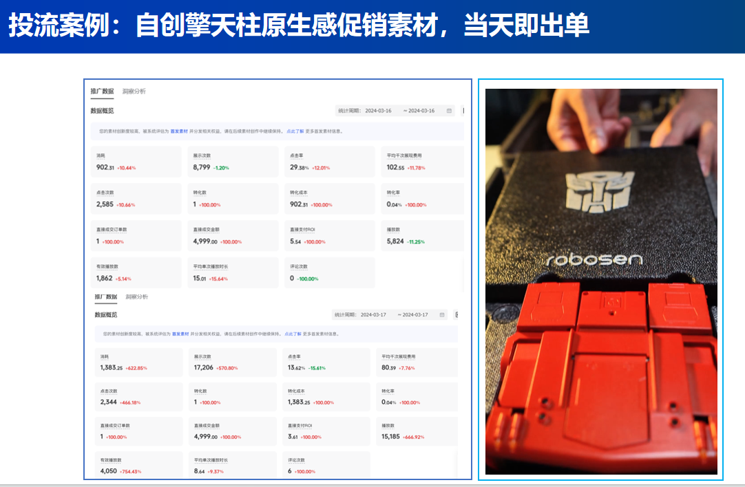 自创擎天柱原生感促销素材案例总图