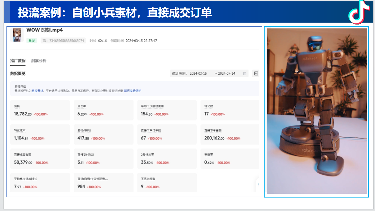自创小兵素材直接成交订单案例截图